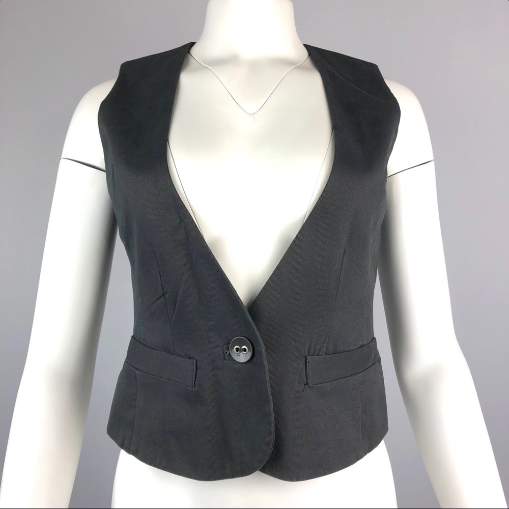 H&M Women’s Dark Gray Lined Vest 4